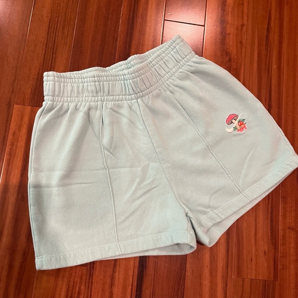 Nike Mushroom Sweat Shorts Light Green Embroidered Limited Edition Size Small